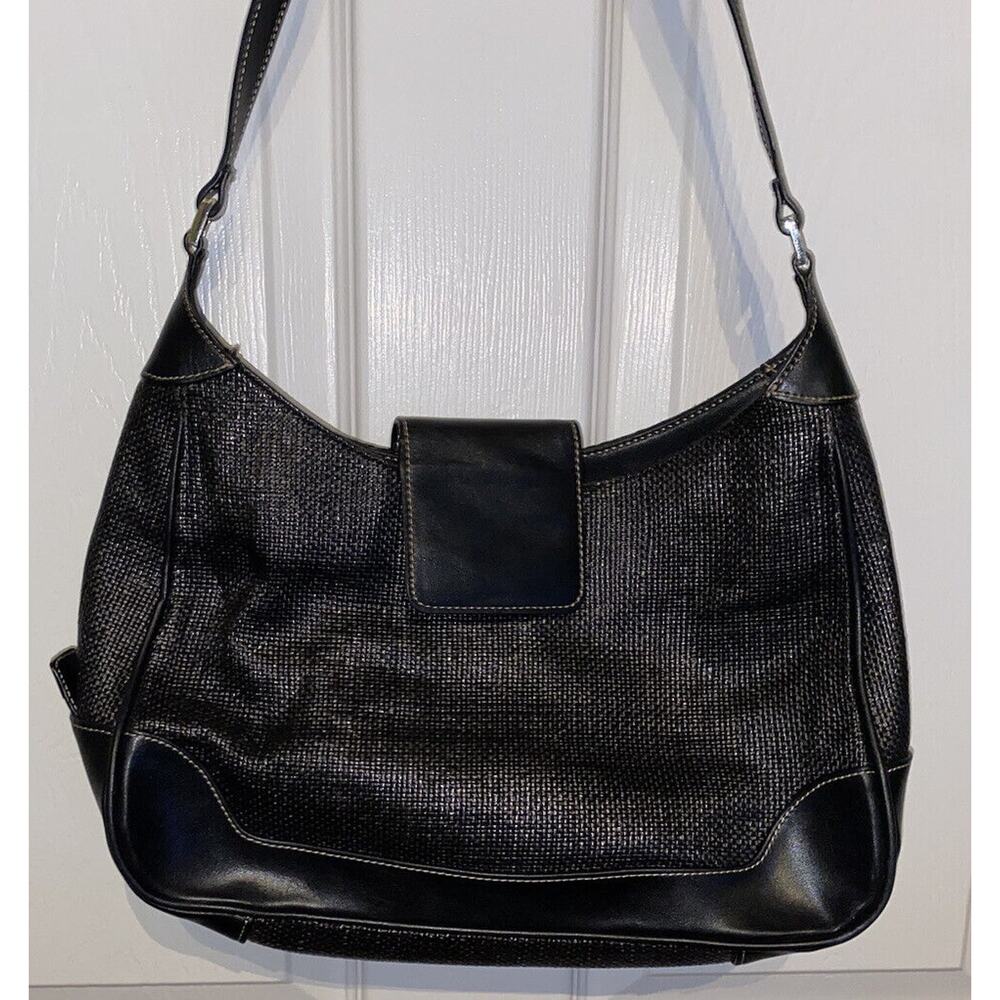 MAXX New York Polypropylene Leather Shoulder Handbag, Plaid.